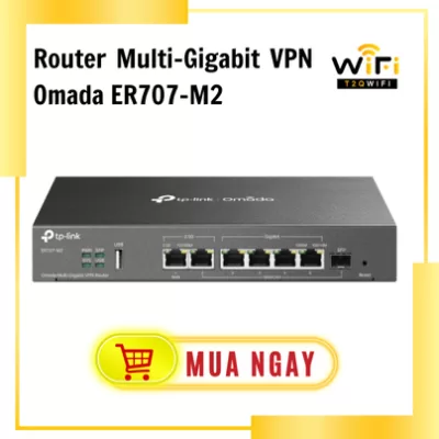 Router VPN Multi-Gigabit Omada ER707-M2 | 2 x 2.5G Ports | 6 WAN Ports | OpenVPN, IPsec, L2TP/PPTP
