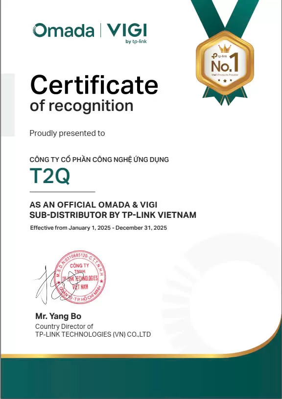 chứng nhận từ nhà sản xuất TP-Link