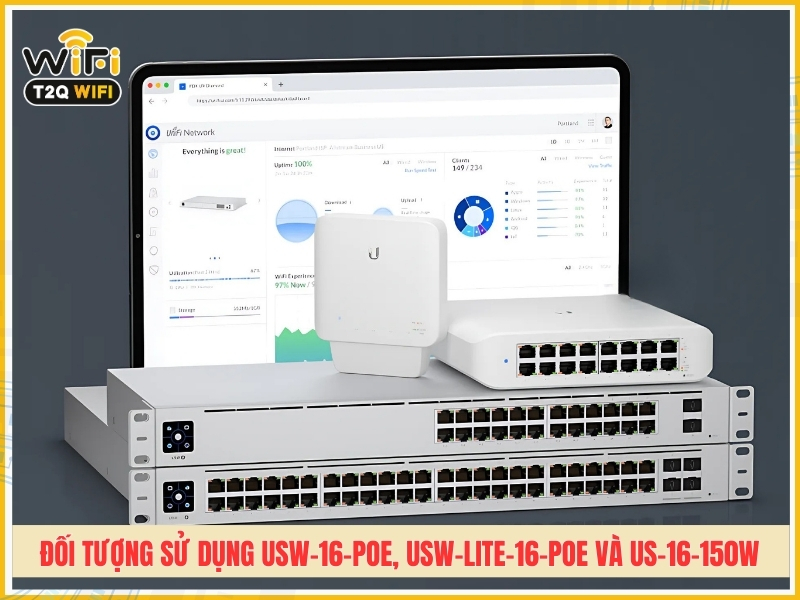 Doi tuong su dung USW 16 PoE USW Lite 16 PoE va US 16 150W