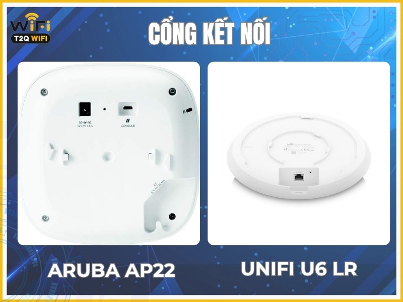 Cong ket noi cua thiet bi phat wifi UniFi U6 LR va Aruba Instant On AP22