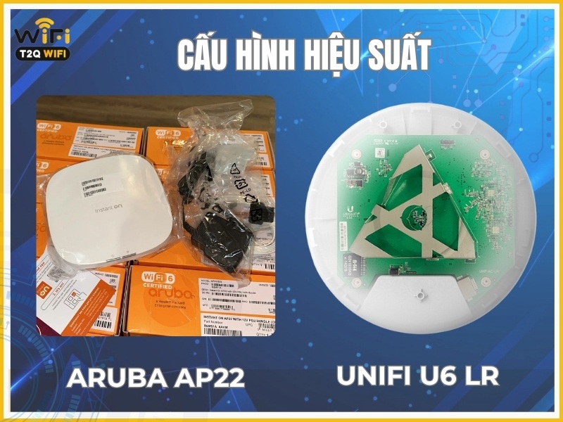 Cau hinh cua thiet bi phat wifi UniFi U6 LR va Aruba Instant On AP22