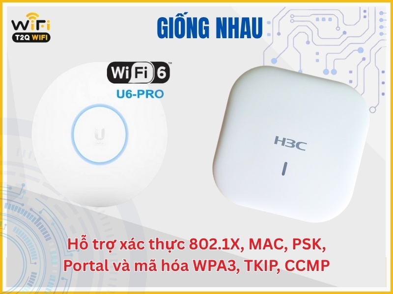 Giong nhau giua Wifi H3C WA6126 va UniFi U6 Pro