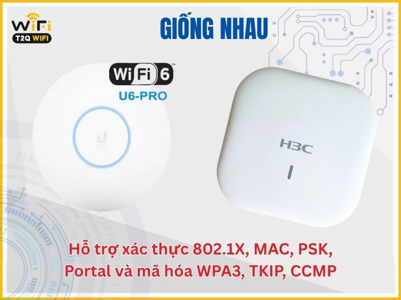 Giong nhau giua Wifi H3C WA6126 va UniFi U6 Pro
