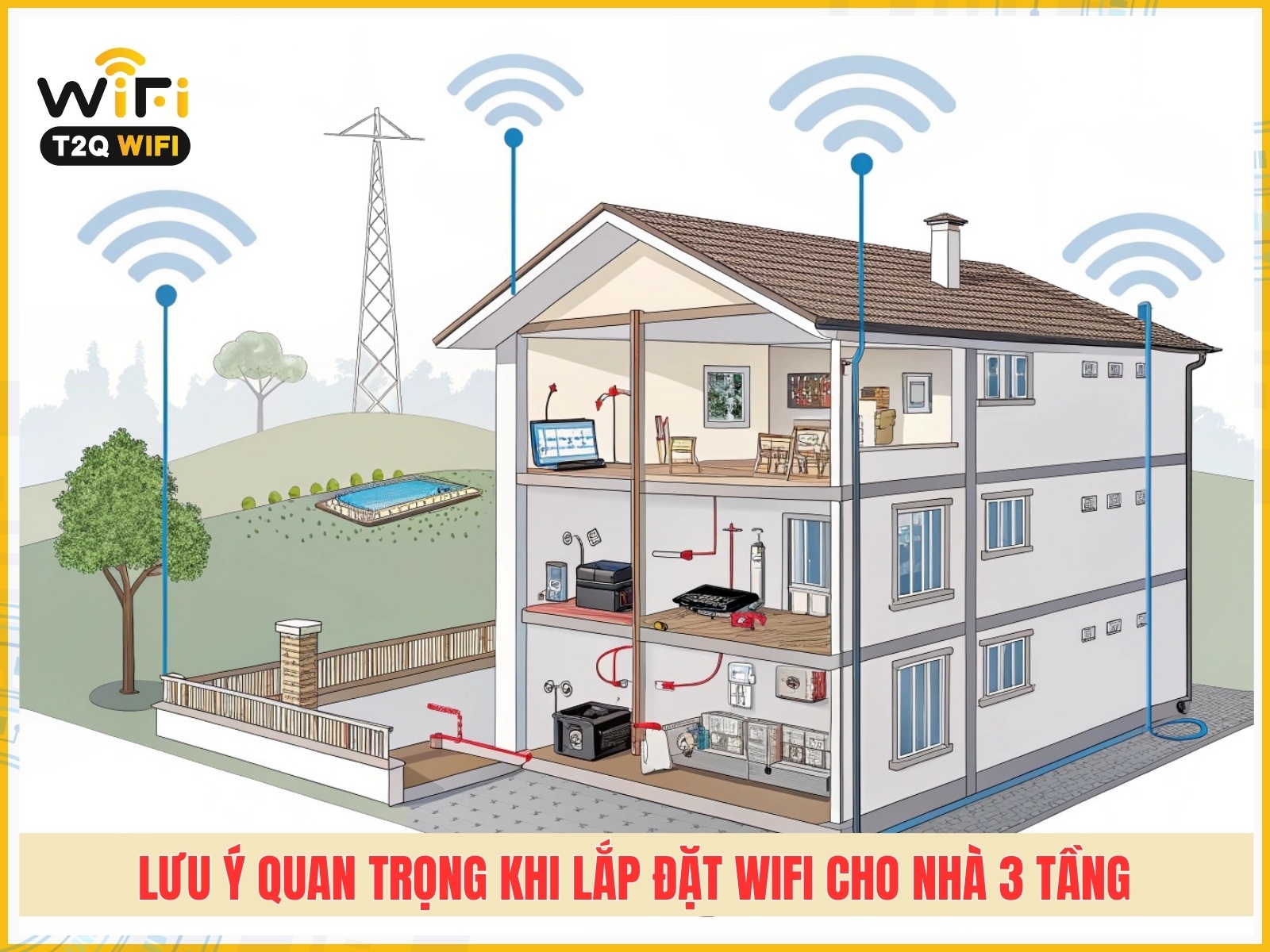 Luu y quan trong khi lap dat wifi cho nha 3 tang