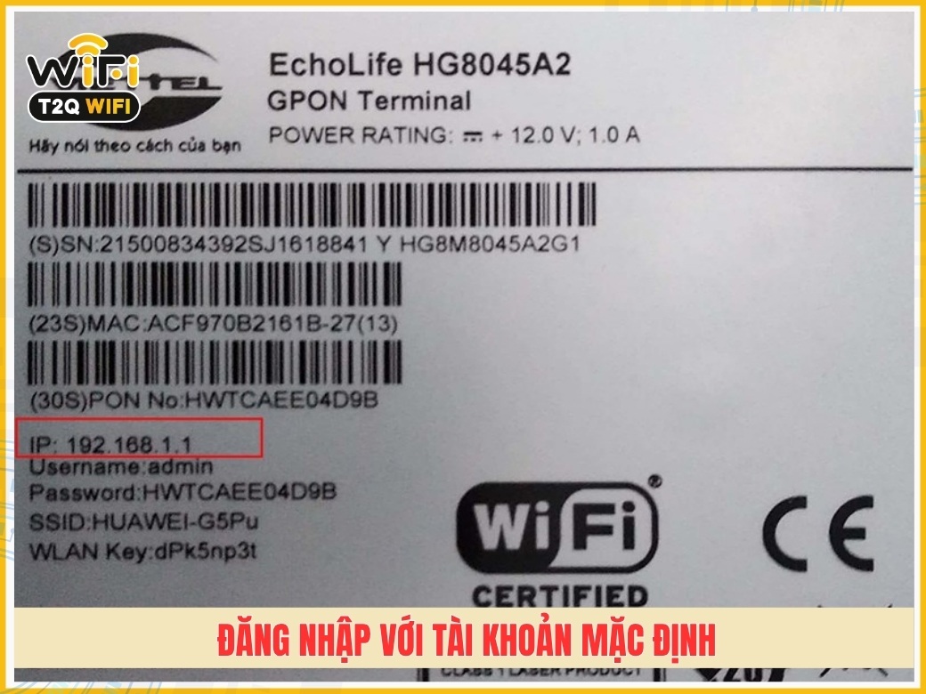 Đăng nhập với tài khoản mặc định admin/admin hoặc user/user