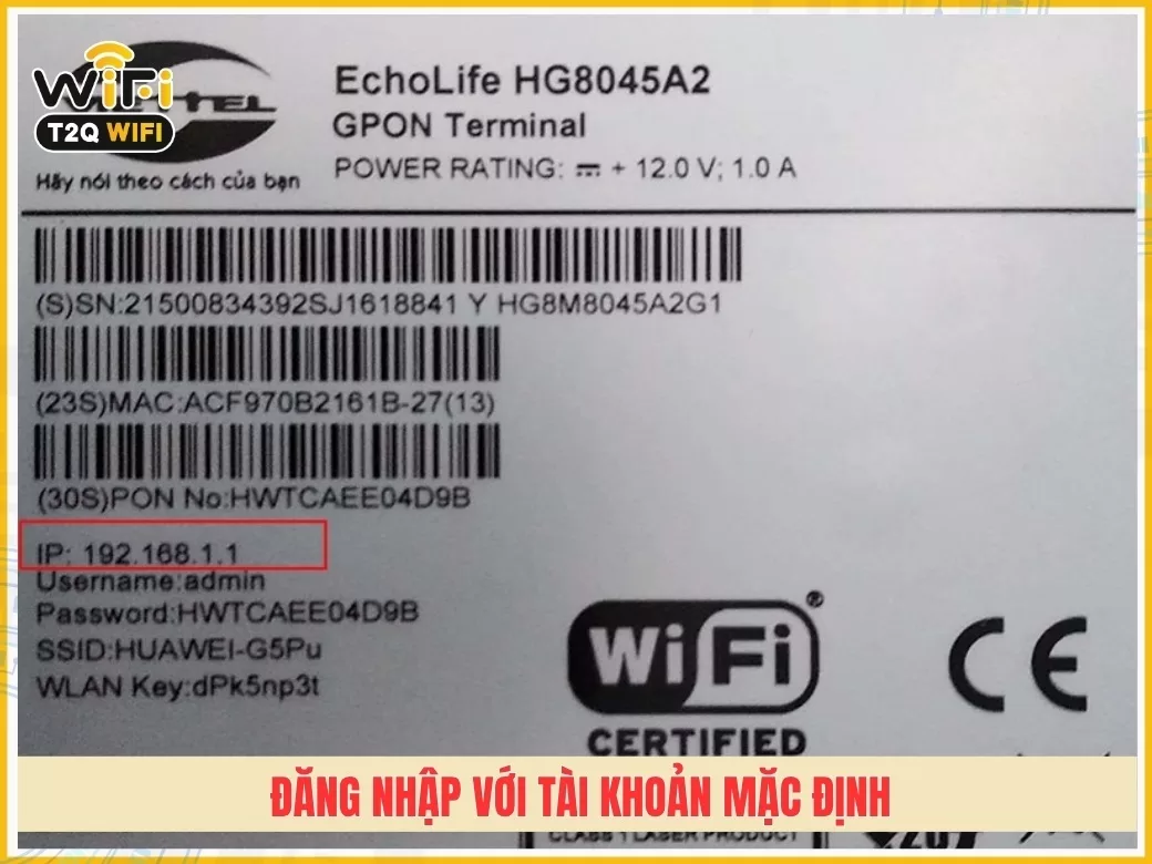 Đăng nhập với tài khoản mặc định admin/admin hoặc user/user