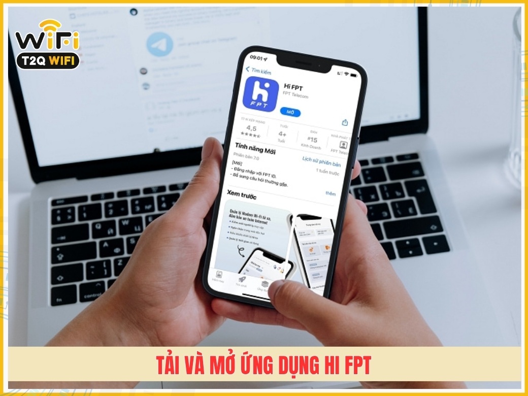 Bước 1: Tải và mở ứng dụng Hi FPT