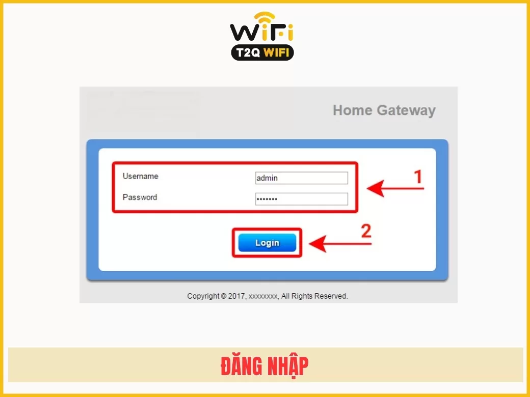 Bước 2: Đăng nhập