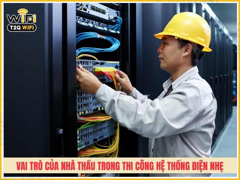 vai trò của nhà thầu trong thi công hệ thống điện nhẹ