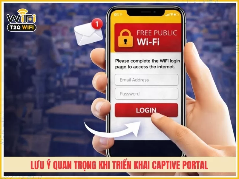 lưu ý quan trọng khi triển khai Captive Portal